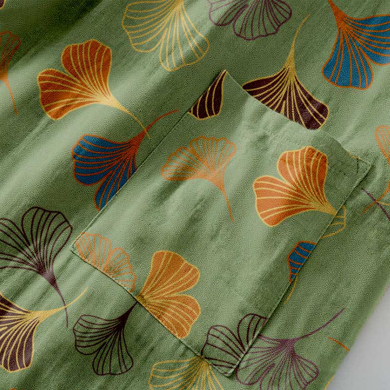 Kimono-Bademantel aus Baumwollgaze „Ginkgo Biloba“ - image 21