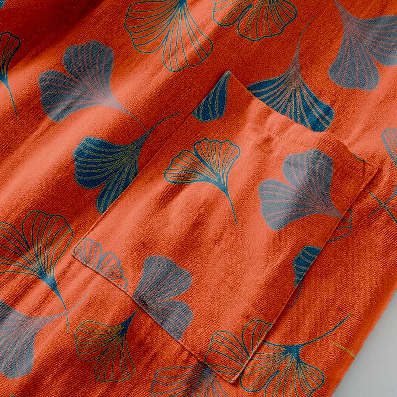 Kimono-Bademantel aus Ginkgo-Biloba-Baumwolle - image 32