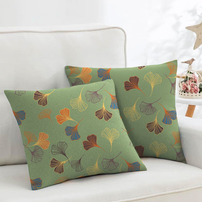 Quadratische Kissenbezüge aus Ginkgo-Biloba-Baumwolljacquard (2 Stück) - Grün - 45cm x 45cm - image 17