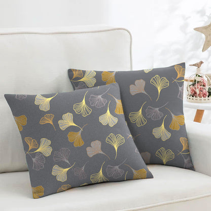 Quadratische Kissenbezüge aus Ginkgo-Biloba-Baumwolljacquard (2 Stück) - Dunkelgrau - 45cm x 45cm - image 29