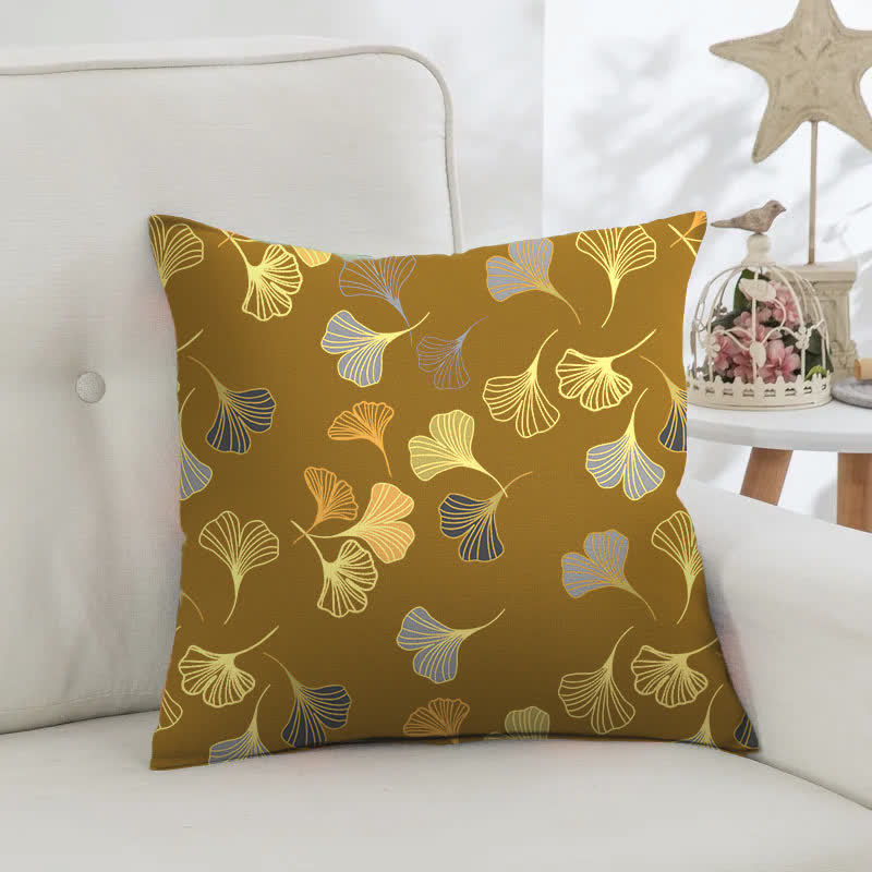 Quadratische Kissenbezüge aus Ginkgo-Biloba-Baumwolljacquard (2 Stück) - image 26