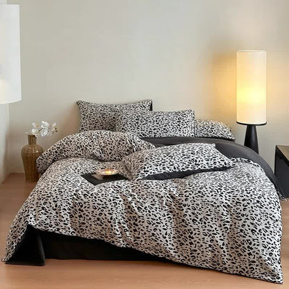 Bettwäscheset aus natürlicher Baumwolle mit Leopardenmuster (4-teilig)