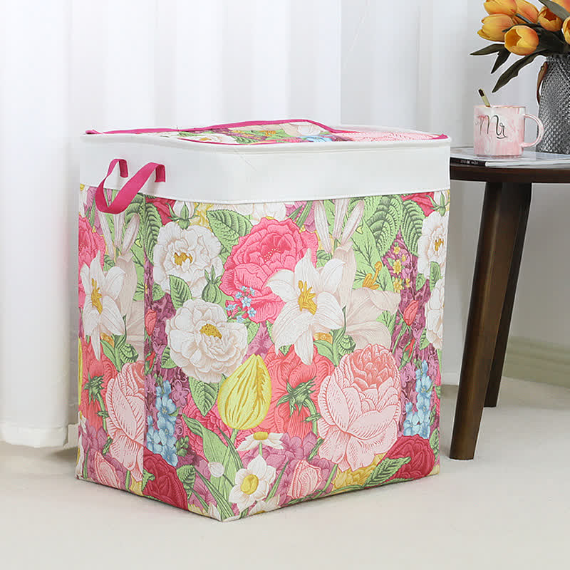 Aufbewahrungstasche mit Reißverschluss und Blumenblättern - image 3