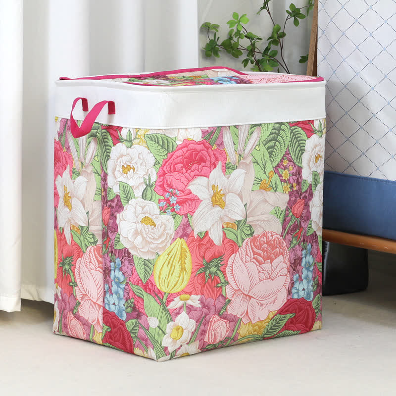 Aufbewahrungstasche mit Reißverschluss und Blumenblättern - image 5