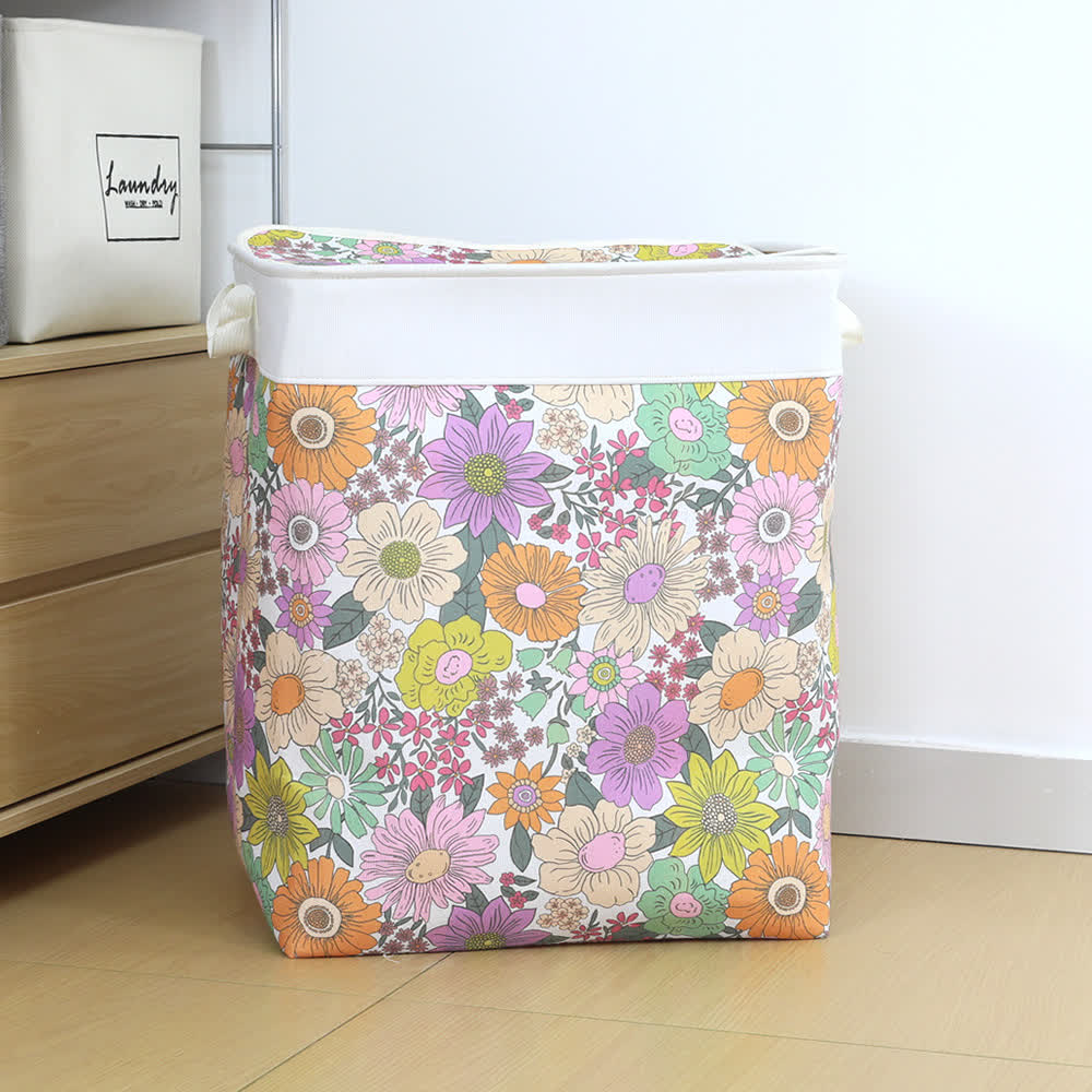 Aufbewahrungstasche mit Reißverschluss und Blumenblättern - C - 3 STÜCKE - 50cm x 40cm x 60cm - image 9