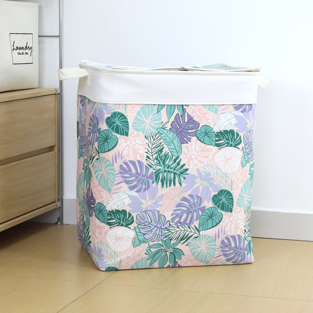 Aufbewahrungstasche mit Reißverschluss und Blumenblättern - B - 3 STÜCKE - 50cm x 40cm x 60cm - image 7