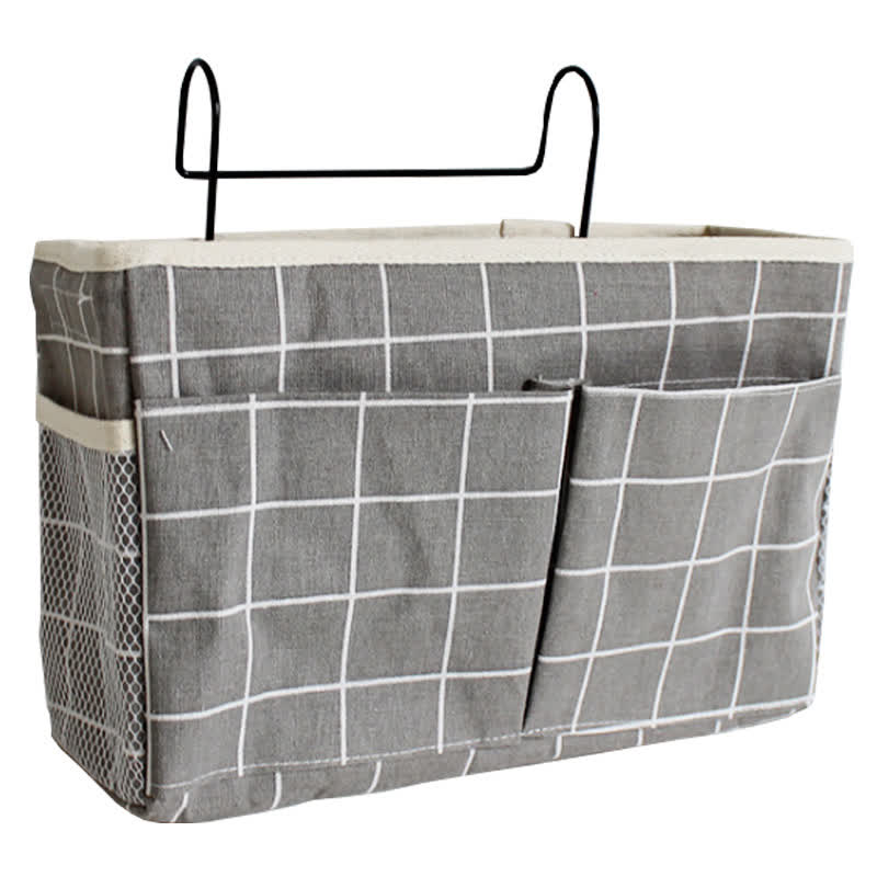 Hängende Aufbewahrungstasche für Schlafsaalbetten - Grauer Block - 3 STÜCKE - 30cm x 10cm x 19cm - image 13
