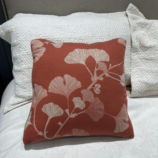 Rustikales Ginkgoblatt-Akzentkissen - 45cm x 45cm - image 1