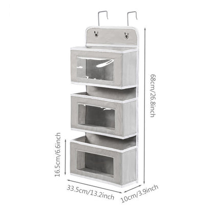 Hängender mehrschichtiger Aufbewahrungs-Organizer für Wohnheime - Hellgrau - 3 STÜCKE - 33.5cm x 10cm x 68cm - image 11