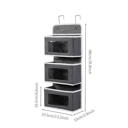 Hängender mehrschichtiger Aufbewahrungs-Organizer für Wohnheime - Dunkelgrau - 3 STÜCKE - 33.5cm x 10cm x 68cm - image 18