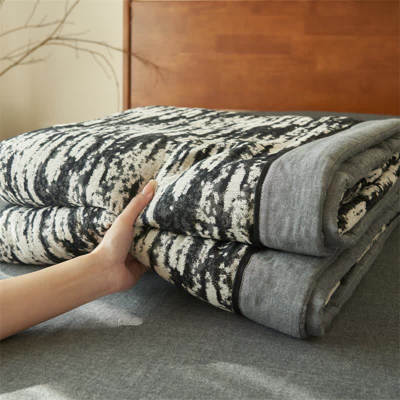 Quilt aus natürlicher Baumwollgaze mit Tintenwaschung - image 6