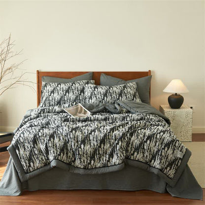 Quilt aus natürlicher Baumwollgaze mit Tintenwaschung - 220cm x 240cm - image 1