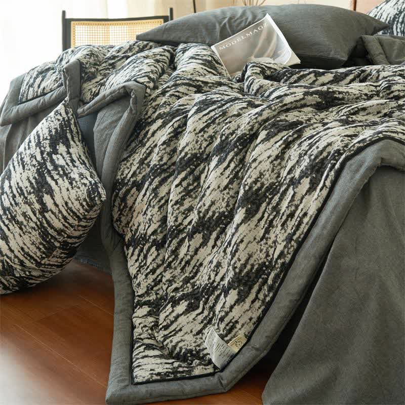 Quilt aus natürlicher Baumwollgaze mit Tintenwaschung - image 3