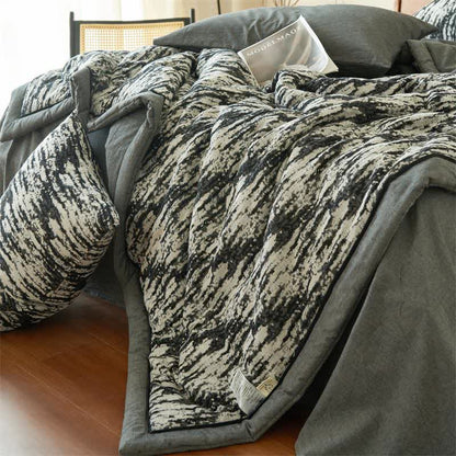 Quilt aus natürlicher Baumwollgaze mit Tintenwaschung - image 3