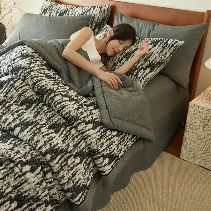 Quilt aus natürlicher Baumwollgaze mit Tintenwaschung - image 2