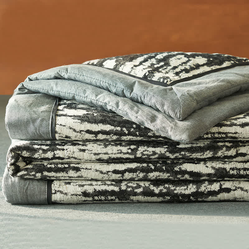 Quilt aus natürlicher Baumwollgaze mit Tintenwaschung - image 4