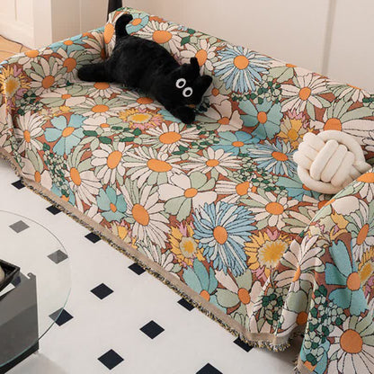 Sofaschoner mit buntem Gänseblümchen-Print - image 2