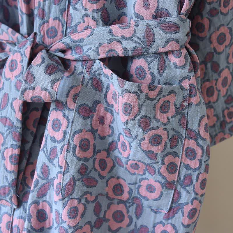 Japanischer Kimono-Bademantel aus Begonia-Baumwolle - image 9