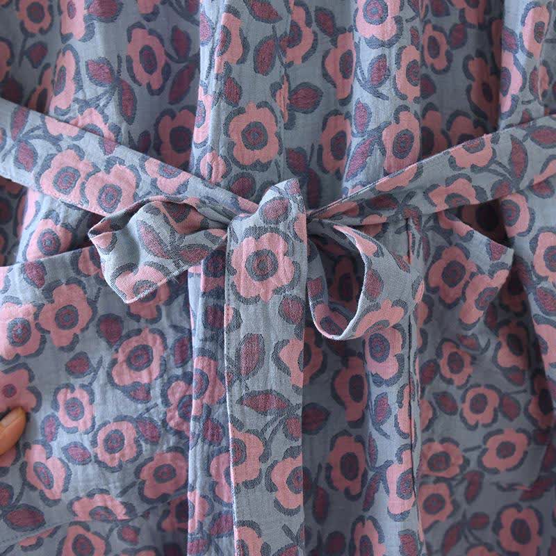 Japanischer Kimono-Bademantel aus Begonia-Baumwolle - image 7