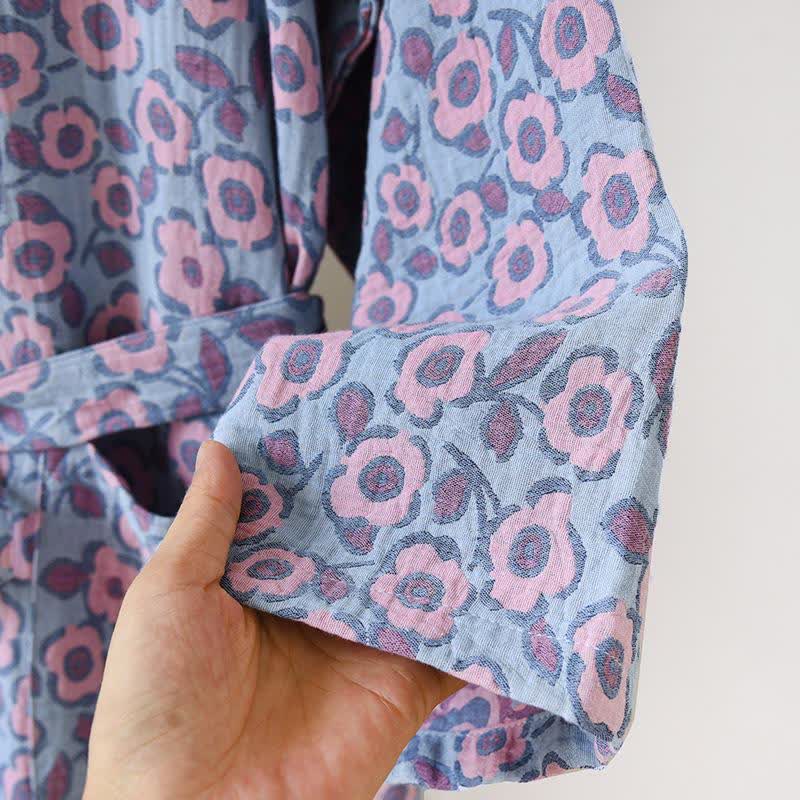 Japanischer Kimono-Bademantel aus Begonia-Baumwolle - image 8