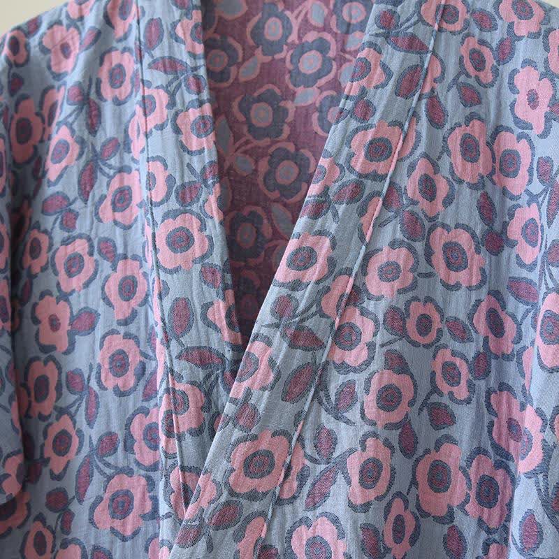 Japanischer Kimono-Bademantel aus Begonia-Baumwolle - image 6