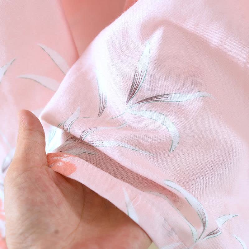 Japanischer Kimono-Bademantel aus Baumwolle mit Pfirsichblütenmuster - image 10