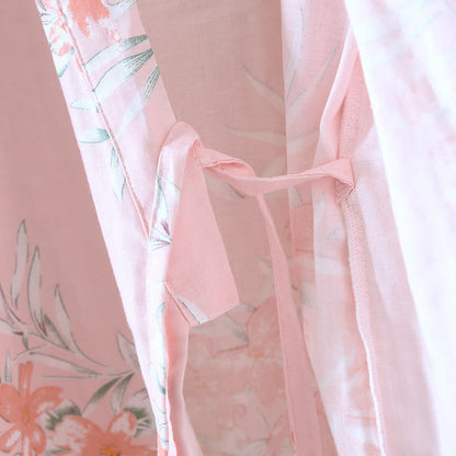 Japanischer Kimono-Bademantel aus Baumwolle mit Pfirsichblütenmuster - image 13
