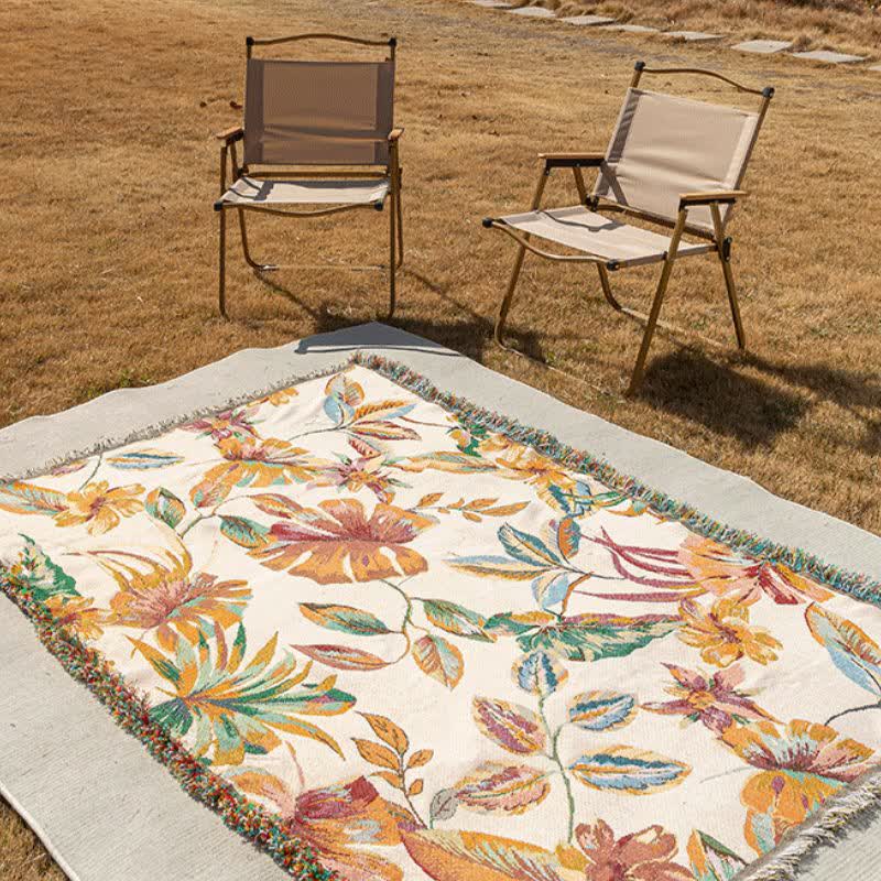 Überwurf aus Baumwollgaze mit Blatt- und Blumenmuster - image 2