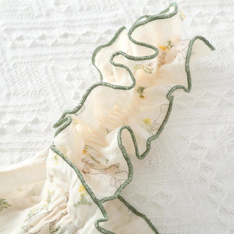 Rustic Bunny – Camisole-Pyjama aus Baumwolle mit Rüschen - image 5