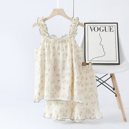 Rustic Bunny – Camisole-Pyjama aus Baumwolle mit Rüschen - image 2