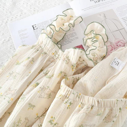 Rustic Bunny – Camisole-Pyjama aus Baumwolle mit Rüschen - image 4