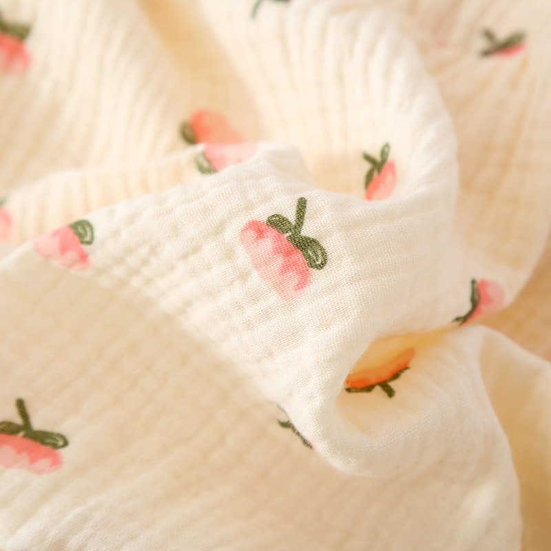 Pyjama mit Rüschen aus Baumwollgaze mit Kapok-Blumen - image 10