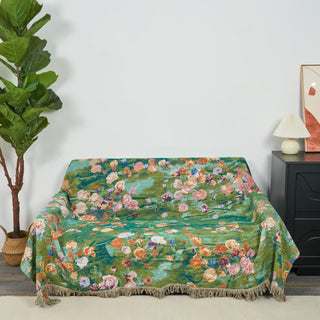 Wendedecke aus Baumwollgaze „Artistic Rose“ - 230cm x 250cm - image 1