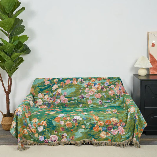 Wendedecke aus Baumwollgaze „Artistic Rose“ - 230cm x 250cm - image 1