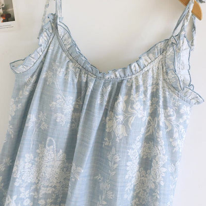Gepolstertes Camisole-Nachthemd aus Baumwolle mit Rosenschleife - image 5