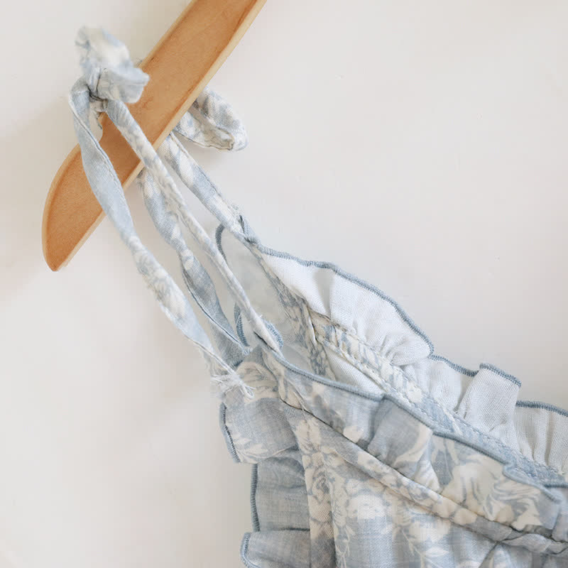 Gepolsterter Camisole-Pyjama aus Baumwolle mit Rosenschleife - image 10