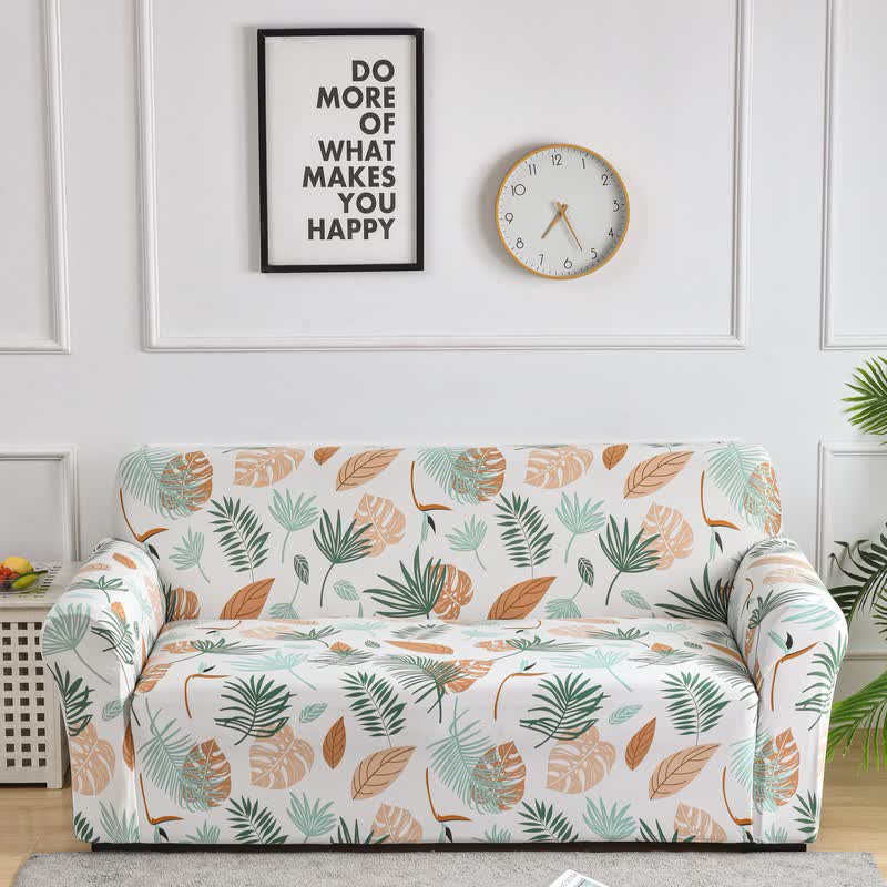 Stretch-Sofabezug mit Fallen-Leaf-Print - 4-Sitzer 235cm x 300cm - image 1