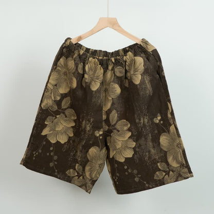 Hibiscus Jacquard-Pyjamashorts aus Baumwolle - Schwarz - XL - image 7
