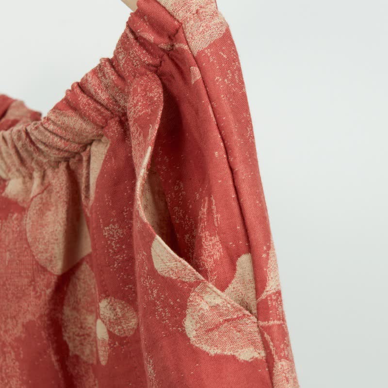 Hibiscus Jacquard-Pyjamashorts aus Baumwolle - image 3