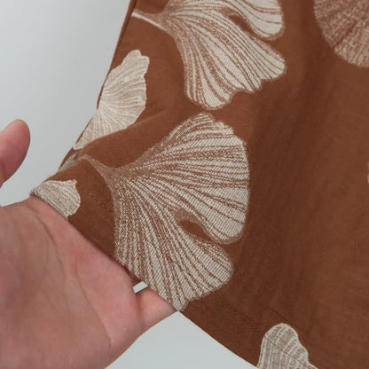 Pyjamashorts aus Jacquard-Baumwolle mit Ginkgoblättern - image 6