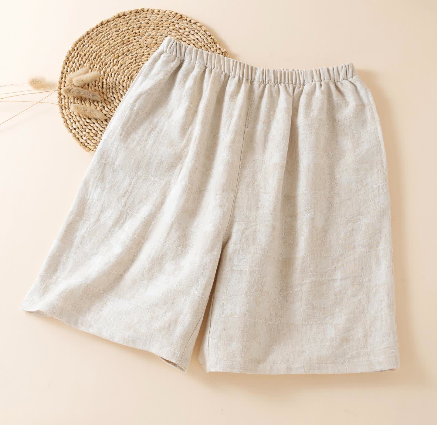 Passende Pyjama-Shorts aus Baumwollleinen für Paare - Männer - XXL - image 10