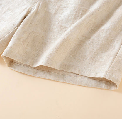 Passende Pyjama-Shorts aus Baumwollleinen für Paare - image 7