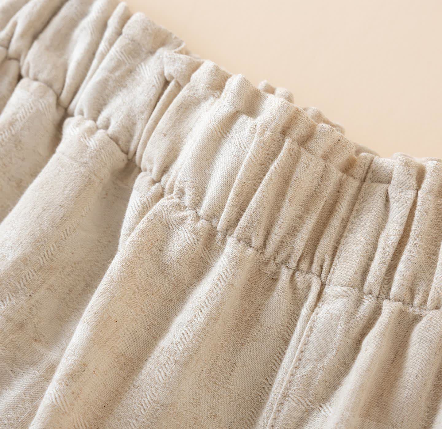 Passende Pyjama-Shorts aus Baumwollleinen für Paare - image 4