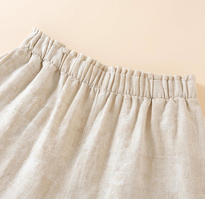 Passende Pyjama-Shorts aus Baumwollleinen für Paare - image 3