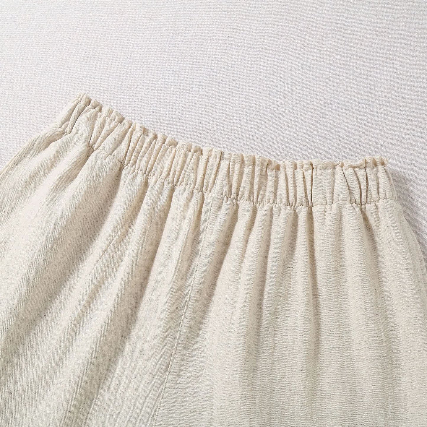 Pyjama-Shorts aus natürlichem Baumwollleinen - image 5