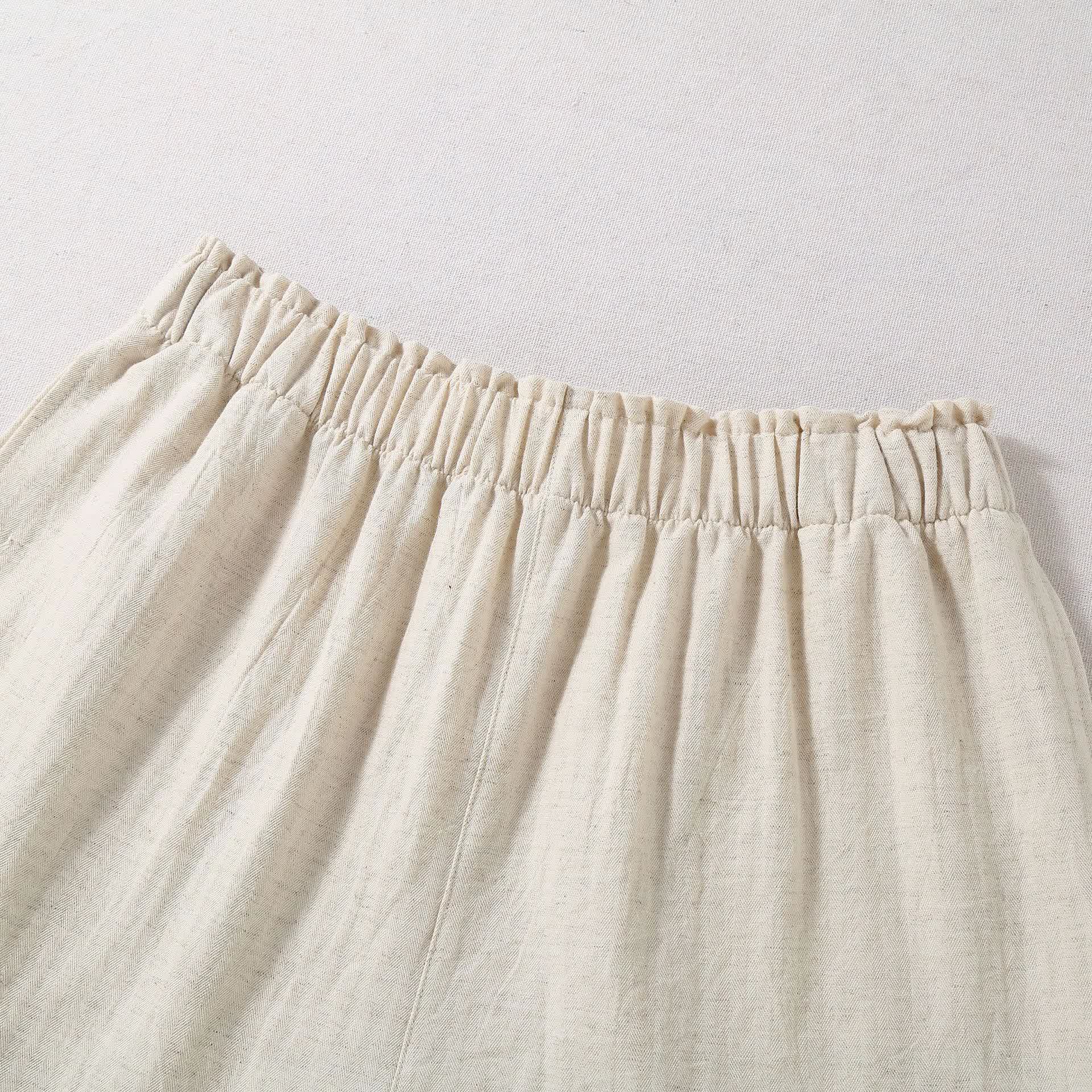 Pyjama-Shorts aus natürlichem Baumwollleinen - image 5