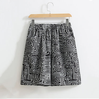 Pyjama-Shorts mit Greek-Key-Print - XL - image 1