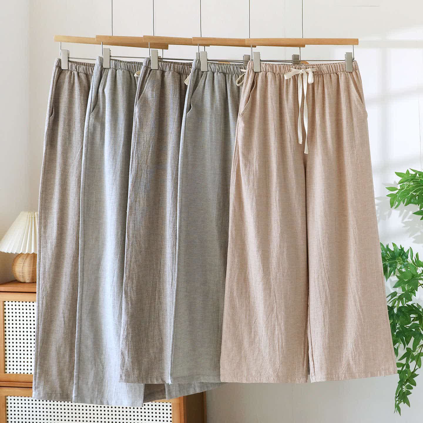 Passende Loungehose aus Baumwollleinen für Paare - image 1