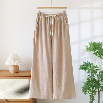 Passende Loungehose aus Baumwollleinen für Paare - Sekt - Frauen - XXL - image 4