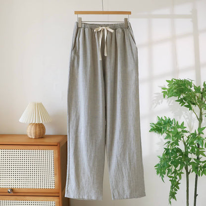 Passende Loungehose aus Baumwollleinen für Paare - Grau - Männer - XXL - image 14
